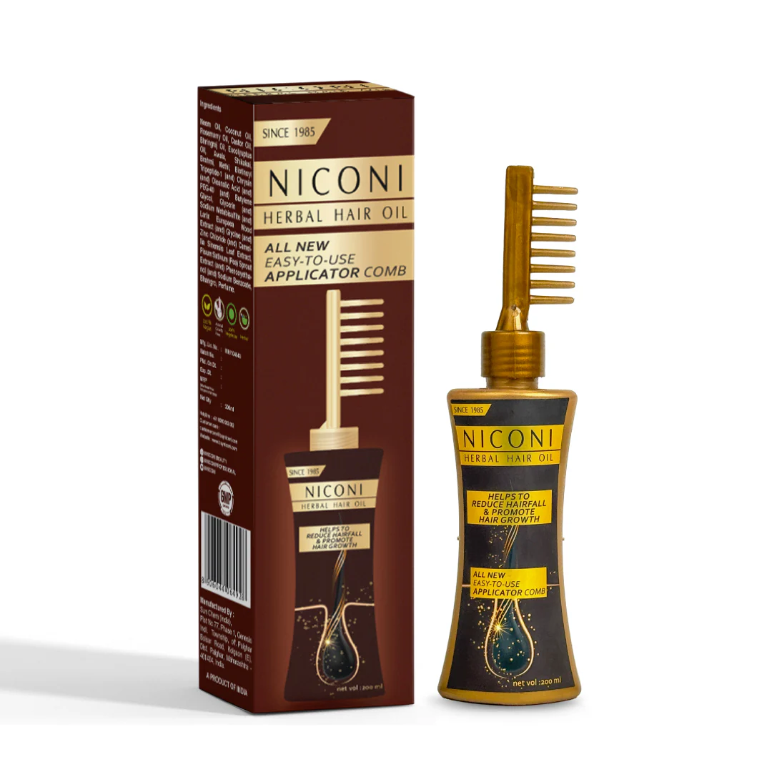 Niconi Herbal Hair Oil (Comb Applicator) 200ml | Money Back Guarantee - Image 14