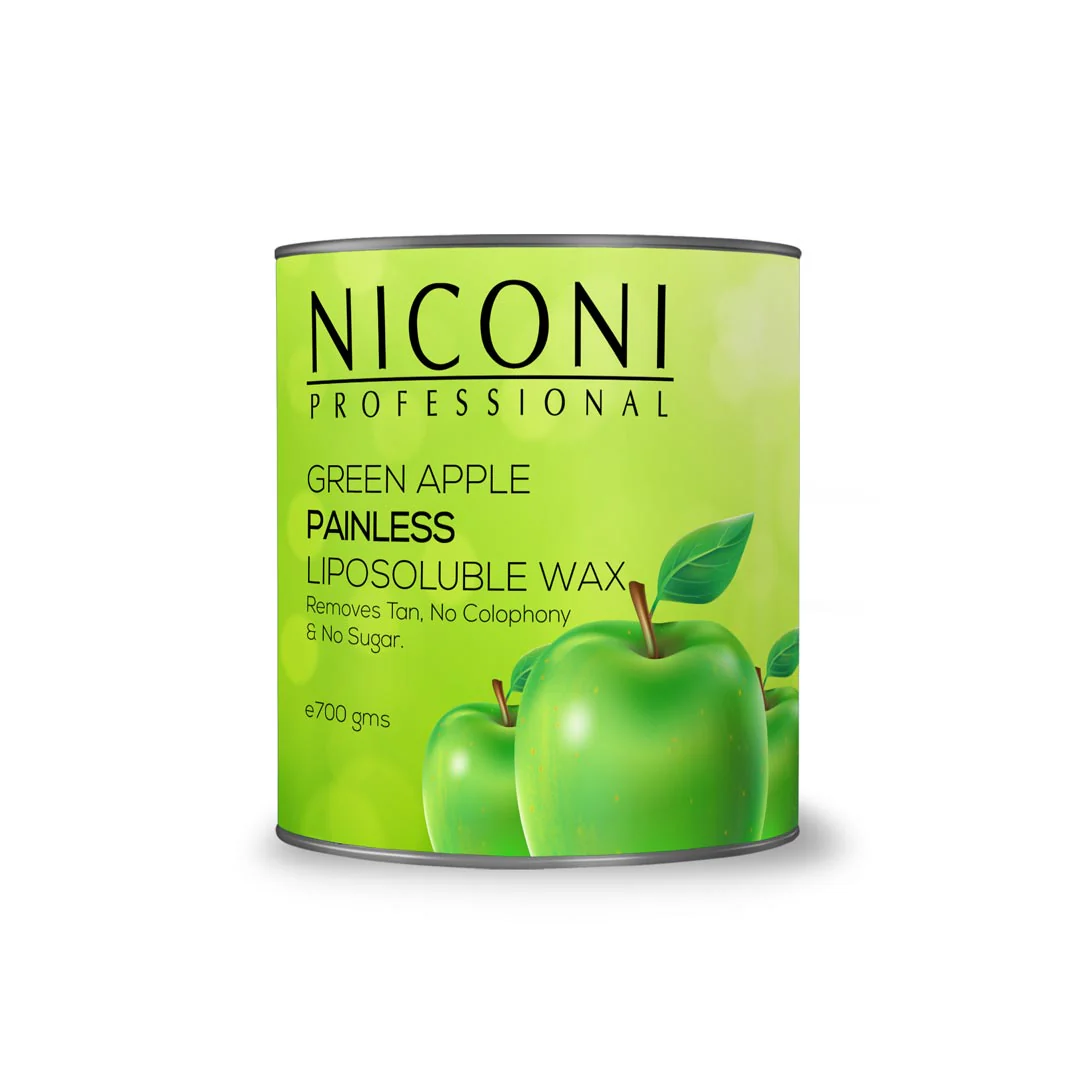 NICONI Painless Liposoluble Hair Removal Wax (Green Apple) 700gms - Image 10