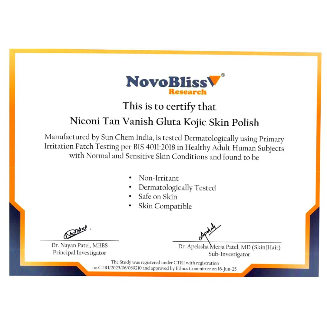 Niconi Tan Vanish Gluta-Kojic Skin Polish  For Easy Tan Removal - Image 5