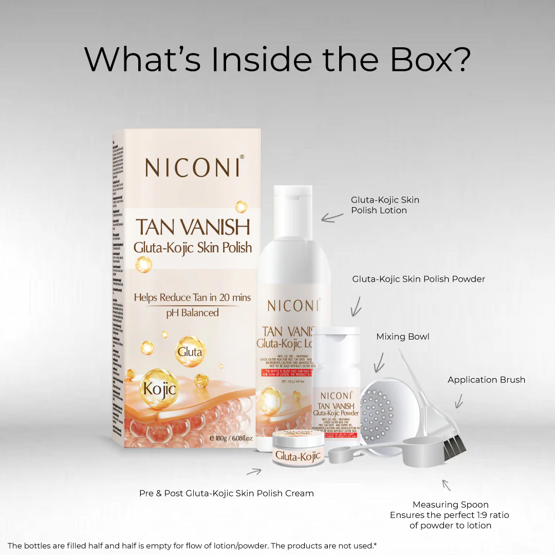 Niconi Tan Vanish Gluta-Kojic Skin Polish  For Easy Tan Removal - Image 6